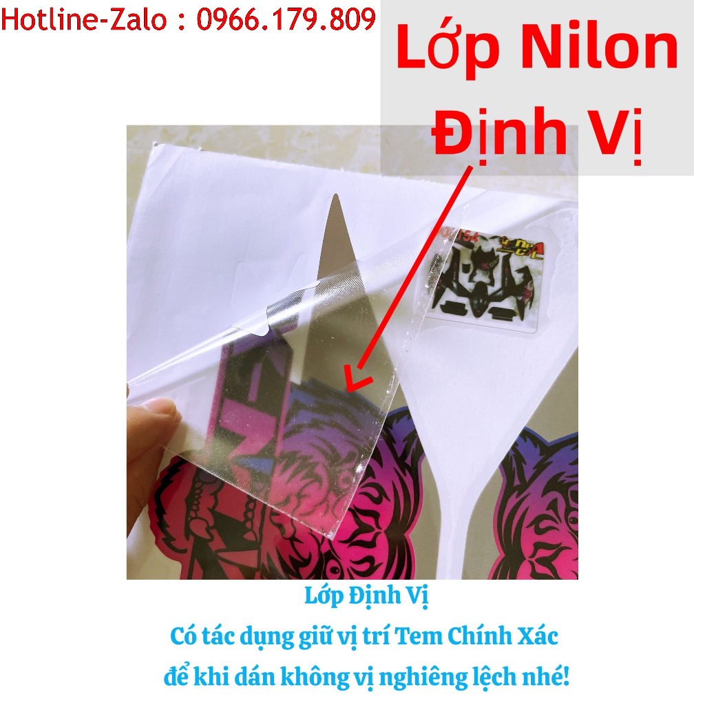 Tem xe điện Xmen mẫu Tiger siêu đẹp Tem Candy - Tem Phản Quang - Tem 3 lớp cao cấp chống phai màu