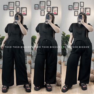 Set bộ trung hoa đen bigsize - múp bigsize 60-100kg