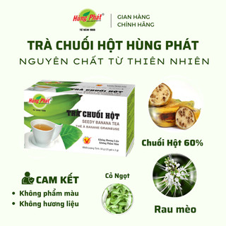 Trà chuối hột túi lọc hùng phát - tchtl - hộp 50g 25 từ chuối hột & râu mèo - đạt chuẩn iso haccp