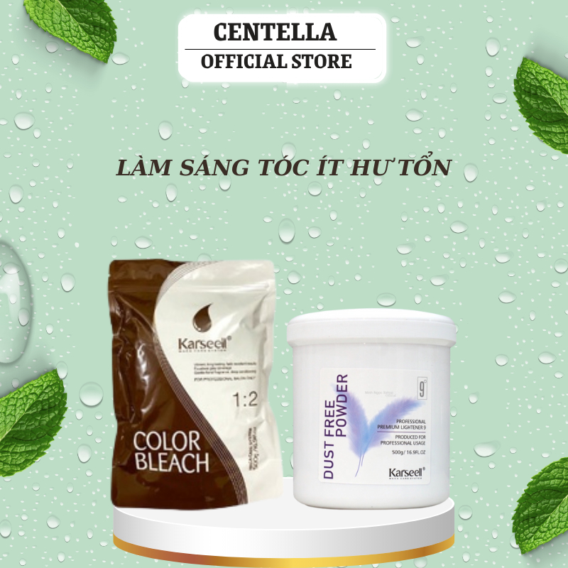 Bột tẩy tóc KARSEELL - ELGON size mini Chính Hãng Không Đứt Gãy Tóc ( Tặng Trợ Nhuộm ) | Centella.official