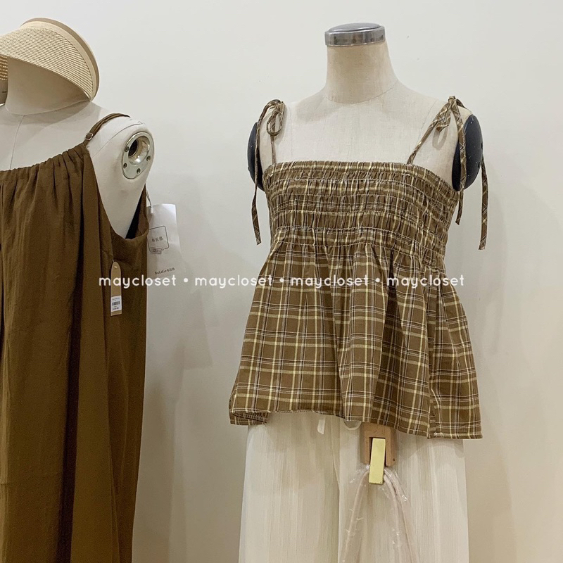 Áo dây kẻ buộc dây