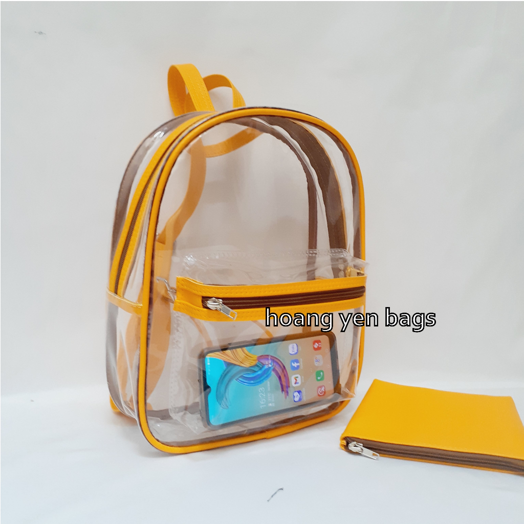 Balo nhựa trong suốt nhiều màu, đựng được tập A4