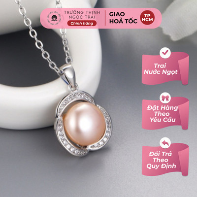 Mặt Dây Chuyền Ngọc Trai Hạt 10ly Thời Trang, Dễ Thương Cho Nàng - Trường Thịnh Ngọc Trai