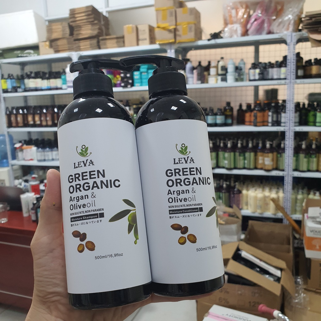 Dầu gội xả GREEN ORGANIC phục hồi tóc hư tổn khô sơ kiềm dầu sạch gàu, hương thơm nước hoa | Centella.official