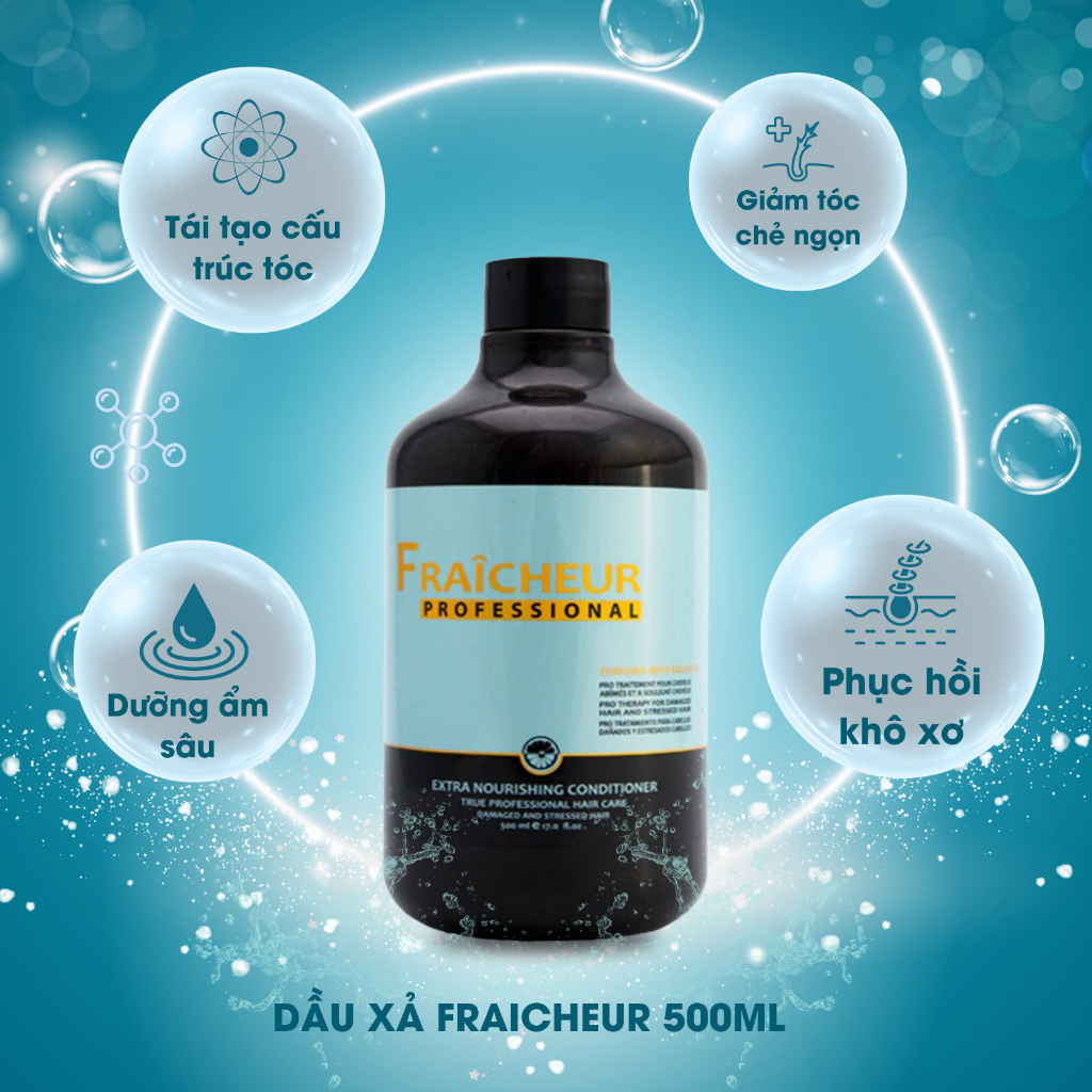 Dầu gội dầu xả Fraicheur dưỡng sâu dành cho tóc khô lão hoá 500ml * 2 | Centella.official