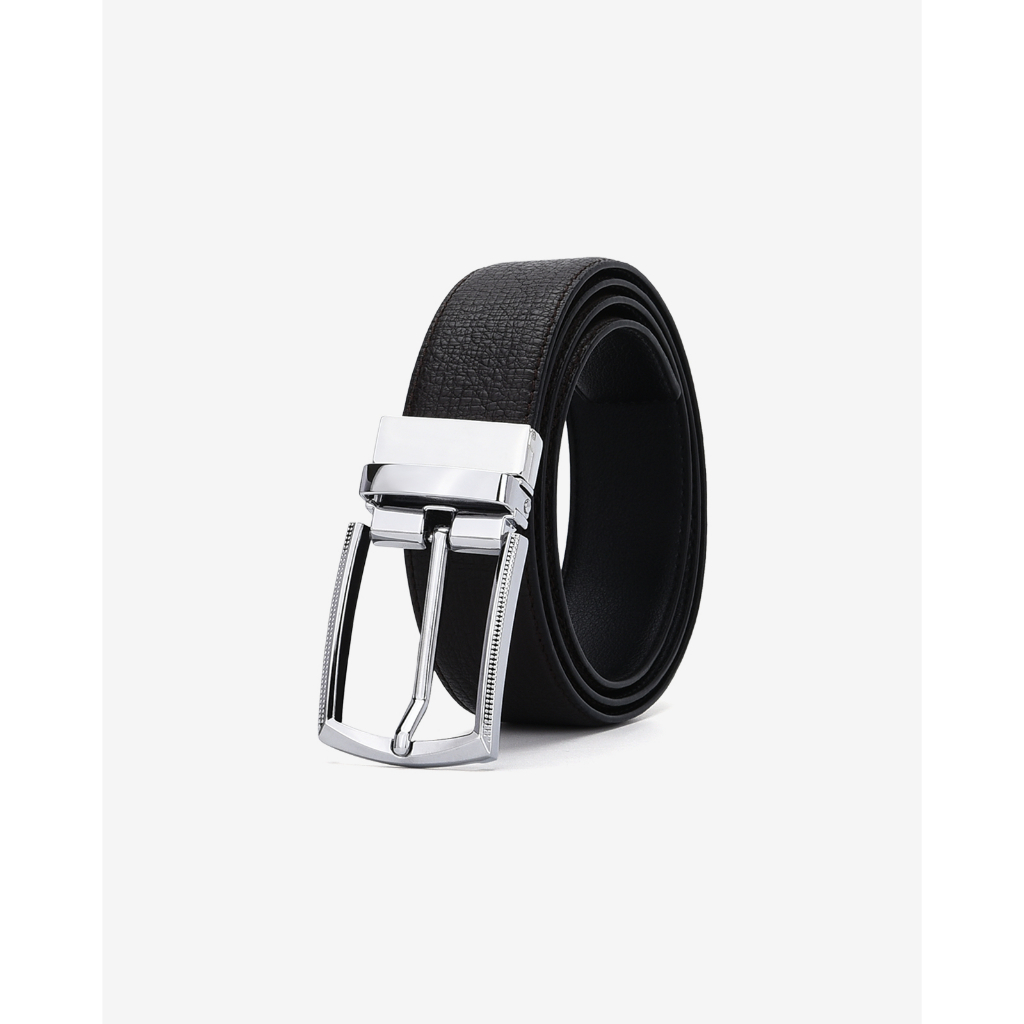 Thắt Lưng Nam Đông Hải Đầu Khoá Xoay Hai Mặt Da - PU04