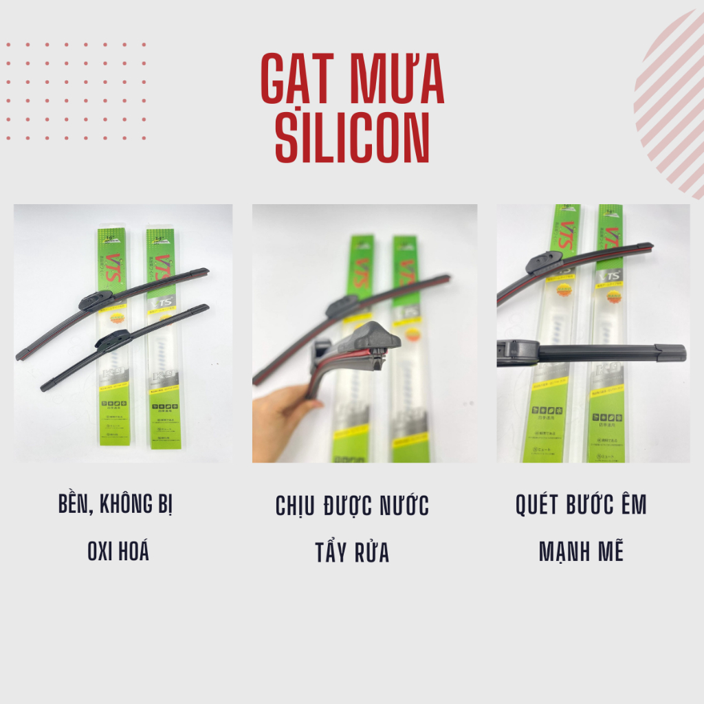 Gạt mưa oto Silicone lưỡi kép cao cấp xe BMW phù hợp mọi dòng xe, thay được chốt gạt