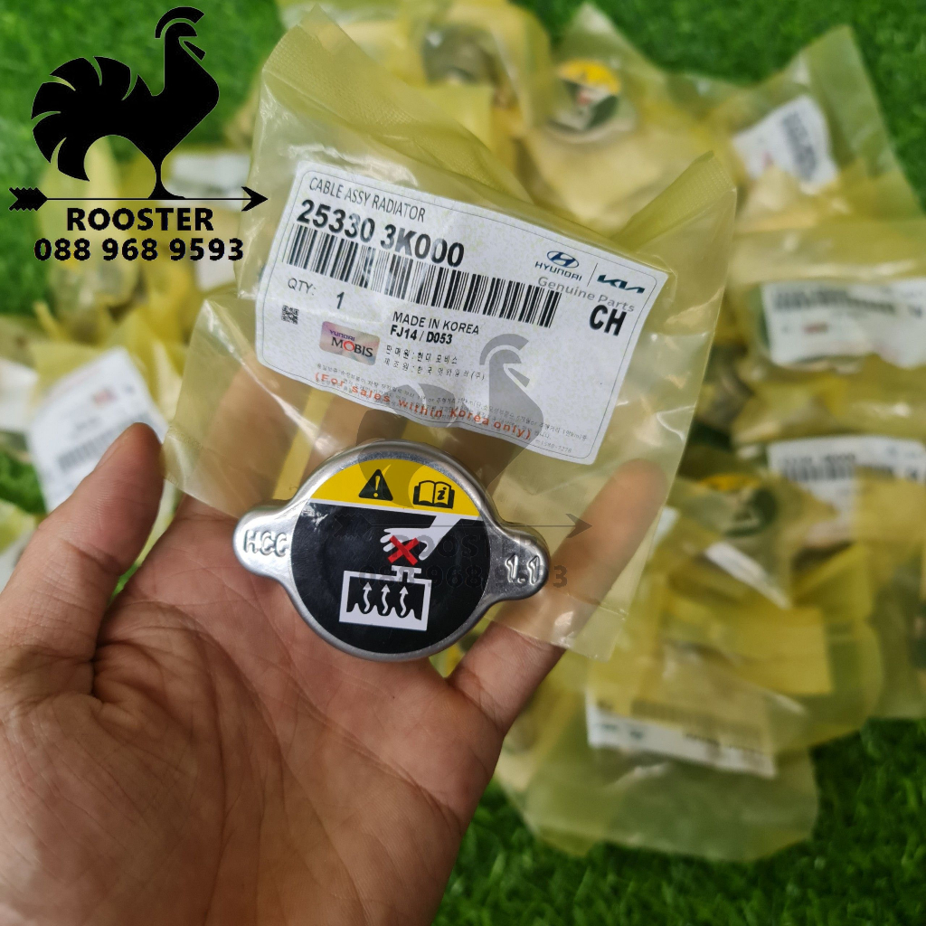 Nắp két nước làm mát động cơ xe Kia và Hyundai: Morning, I10, Accent, Santafe, Elantra, K3, Cerato Mã:253303K000