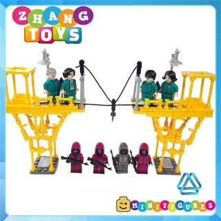 Đồ chơi Xếp hình Trò chơi con mực Squid Game gồm Gi Hoon - Sae Byuk - Oh Il Nam - Kang Seo byeok Minifigures MG862