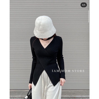 Áo len vạt chéo cổ chocker cá tính - Retrostyle