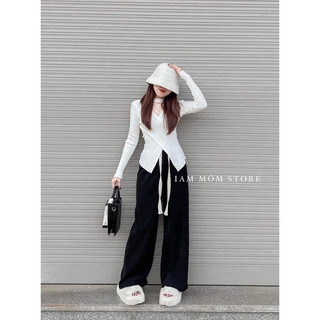 Áo len vạt chéo cổ chocker cá tính - Retrostyle