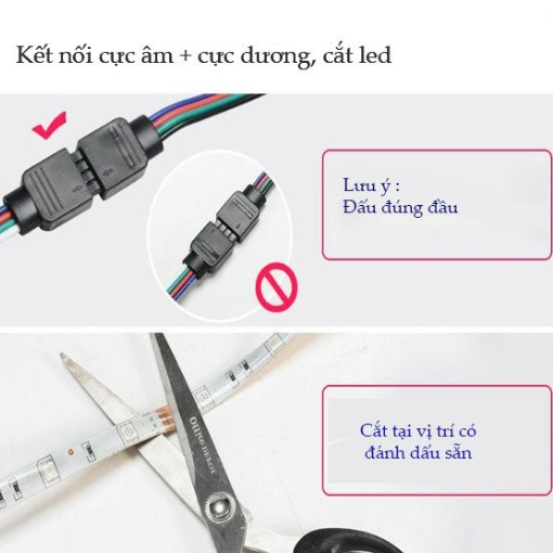 Đèn dây led TickTok USB 5050 16 triệu màu 5m/10m/20m điều khiển bằng điện thoại, nháy theo nhạc, trang trí decor phòng