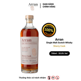 Rượu Whisky Arran Single Malt SHERRY CASK Nồng Độ Alc 55.8% 700ml Có Kèm Hộp