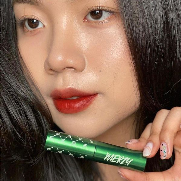 Son kem lì Merzy V6 Xanh Lá The First Velvet Tint Green Edition