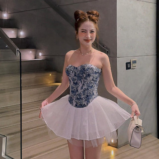 𝐈𝐭𝐚𝐥𝐢𝐪𝐮𝐞 𝐃𝐫𝐞𝐬𝐬 đầm quây gấm hoa phối ren xinh - tkcc ashley