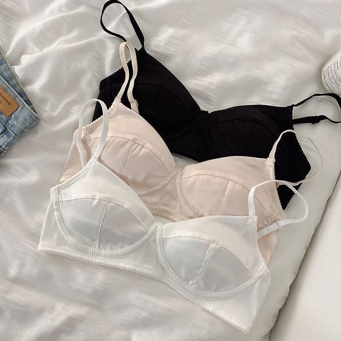 Áo ngực nữ cao cấp LiuBra,áo ngực nữ không gọng, áo lót nữ vải lụa đệm mỏng quai mảnh 2 dây