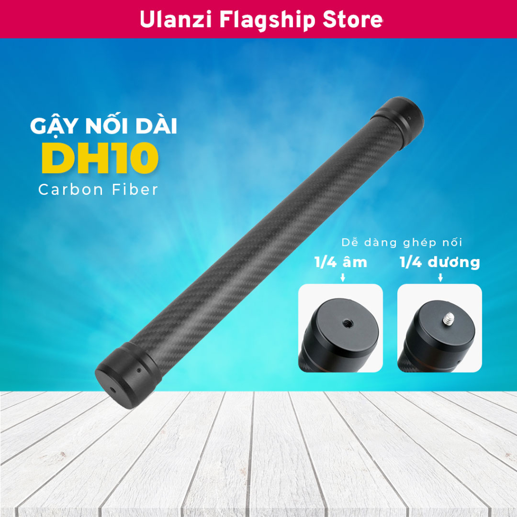 Ulanzi DH10 Gậy nối dài mở rộng bằng sợi carbon dành cho tay cầm chống rung Gimbal máy ảnh, điện thoại