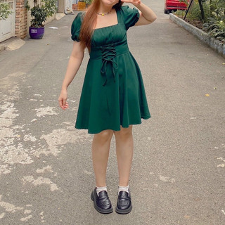 (CÓ BIGSIZE) Đầm xanh đan dây - Chitchitstore