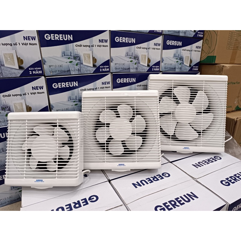 💎GEREUN Quạt Hút Mùi/Quạt Thông Gió Nhà Bếp/Phòng ngủ/Phòng Tắm Gắn Tường