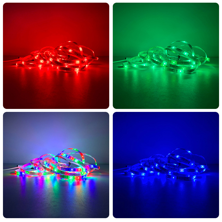 Bộ đèn led dây dán RGB 2835 bọc silicon chống nước trang trí decor phòng ngủ