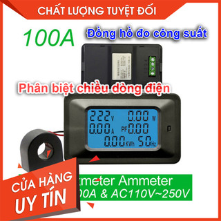 Đồng hồ đo công suất 6 thông số 100A đo công suất phát lưới điện mặt trời