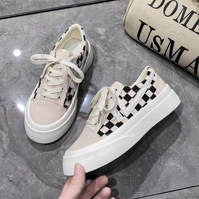 Giày nữ thể thao Dây bản to quai tết độn đế cao cấp