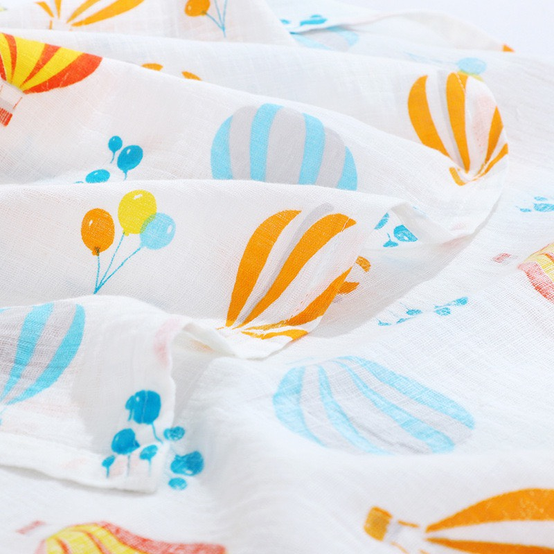 Khăn tắm xô muslin 110*120 cm 2 lớp cho bé Bambykids