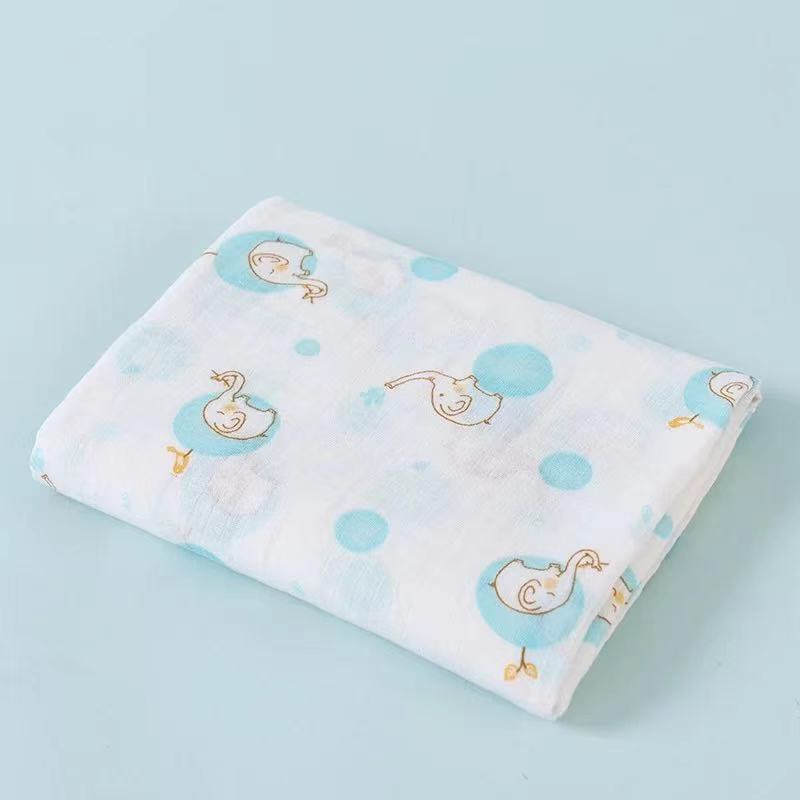 Khăn tắm xô muslin 110*120 cm 2 lớp cho bé Bambykids