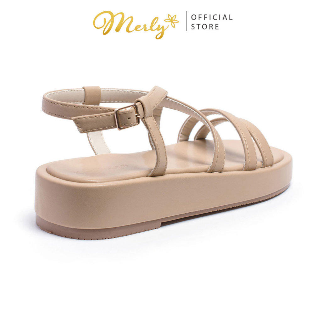 Giày Sandal Nữ Đế Bánh Mì Đan Dây Merly 1510