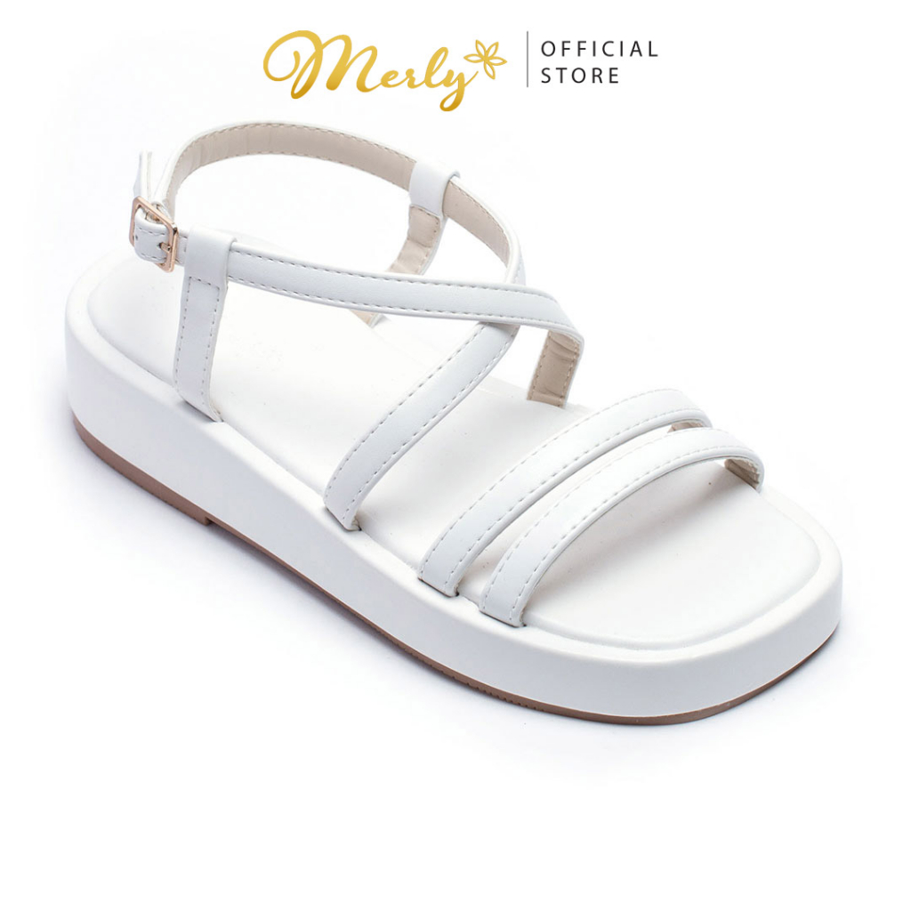 Giày Sandal Nữ Đế Bánh Mì Đan Dây Merly 1510