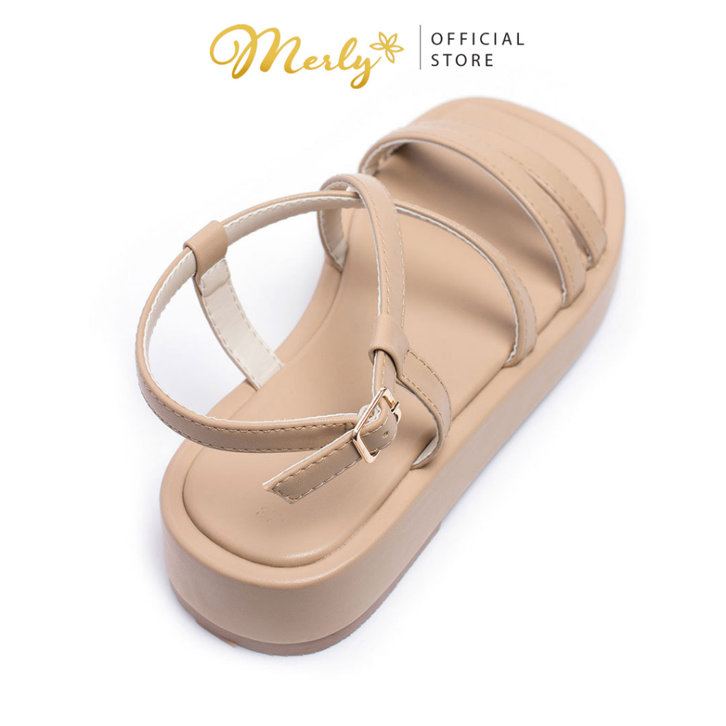 Giày Sandal Nữ Đế Bánh Mì Đan Dây Merly 1510