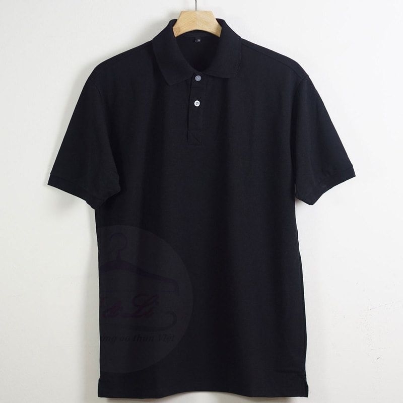 Áo thun Nam Polo cổ bẻ  màu đen size từ 50 kg -120kg, giá sỉ tại xưởng