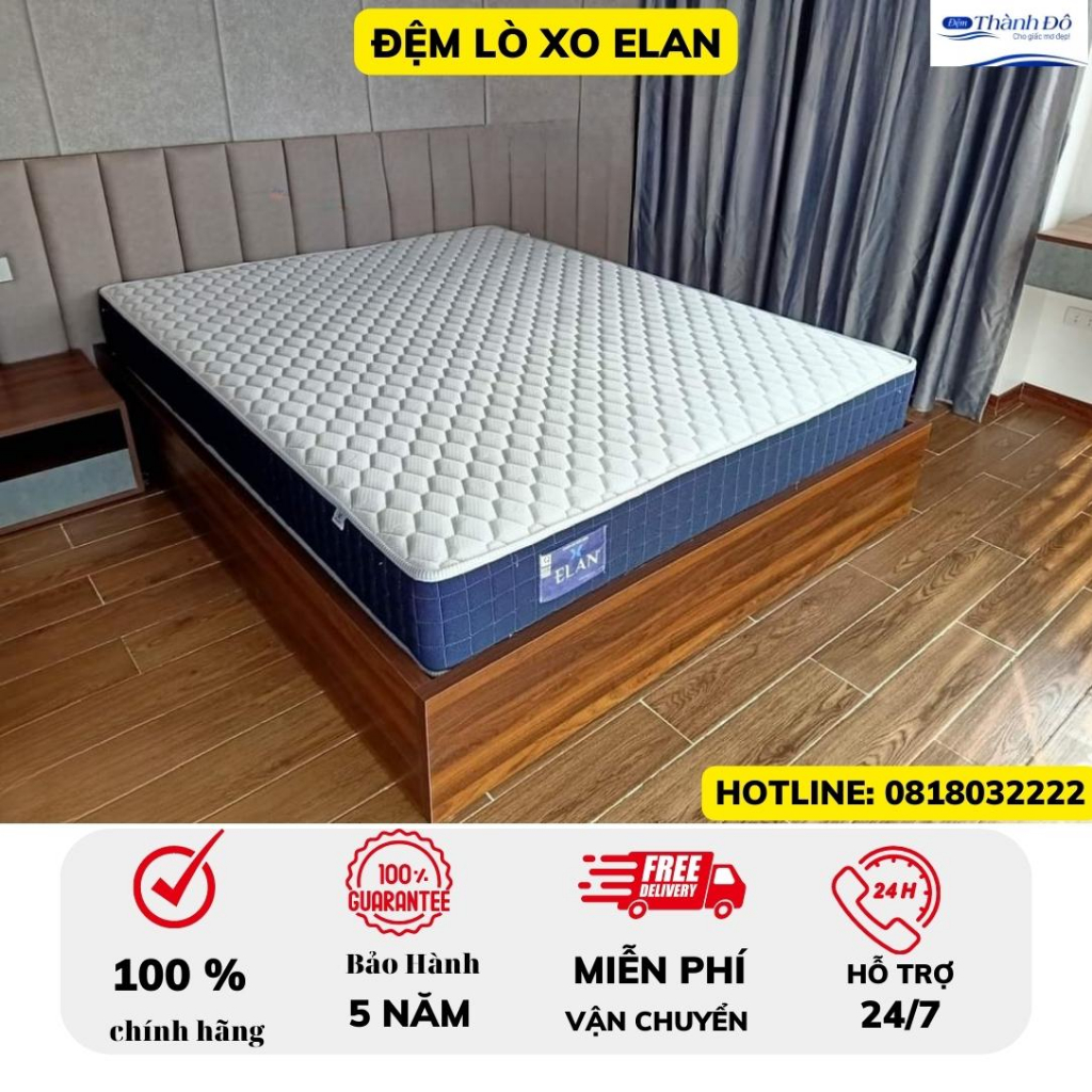 Đệm lò xo cao cấp Chính hãng Elan - Dày 23cm-bảo hành 7 năm