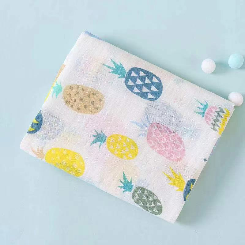 Khăn tắm xô muslin 110*120 cm 2 lớp cho bé Bambykids
