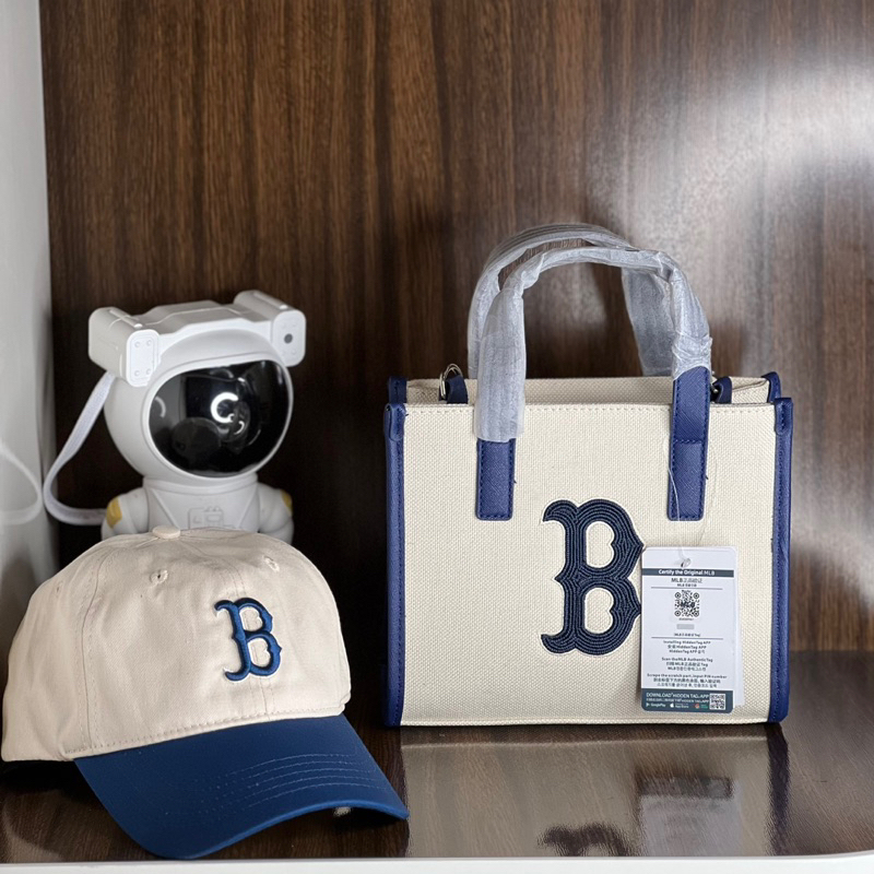 Túi tote mL b unisex quai xách dáng chữ Nhật màu xanh hot trend