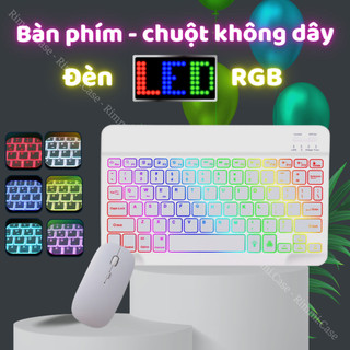 Bàn phím và chuột Bluetooth không dây có đèn nền với đèn LED cho máy tính bảng iPad Máy tính bảng Android