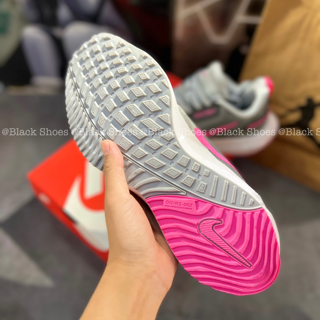 Giày Thể Thao Nữ Chạy Bộ Êm Nhẹ Nikee Zoom Water Shell Xám Hồng