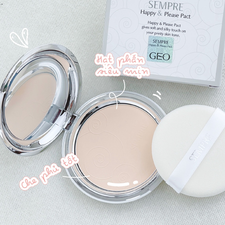 Phấn Phủ Dạng Nén Geo Lamy Sempre Happy & Please Pact (22g)