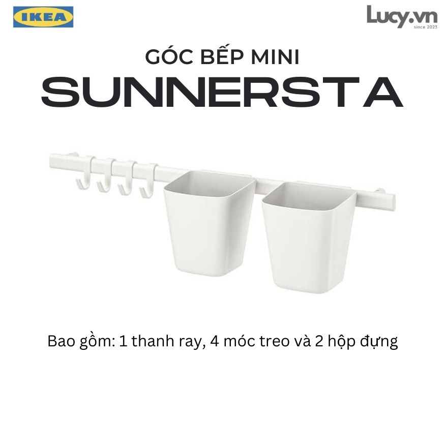 Bộ sản phẩm giá treo đồ dùng nhà bếp IKEA SUNNERSTA