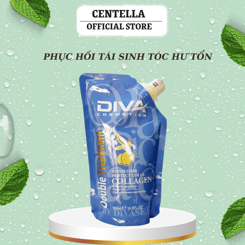 Dầu Hấp Ủ Dưỡng Ẩm Phục Hồi Siêu Mềm Mượt Diva Collagen hương nước hoa 500ml | Centella.official