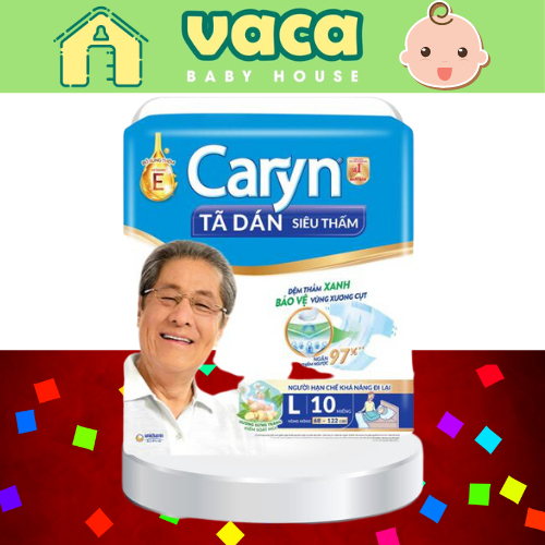 Tã bỉm dán Caryn người lớn size L10 miếng
