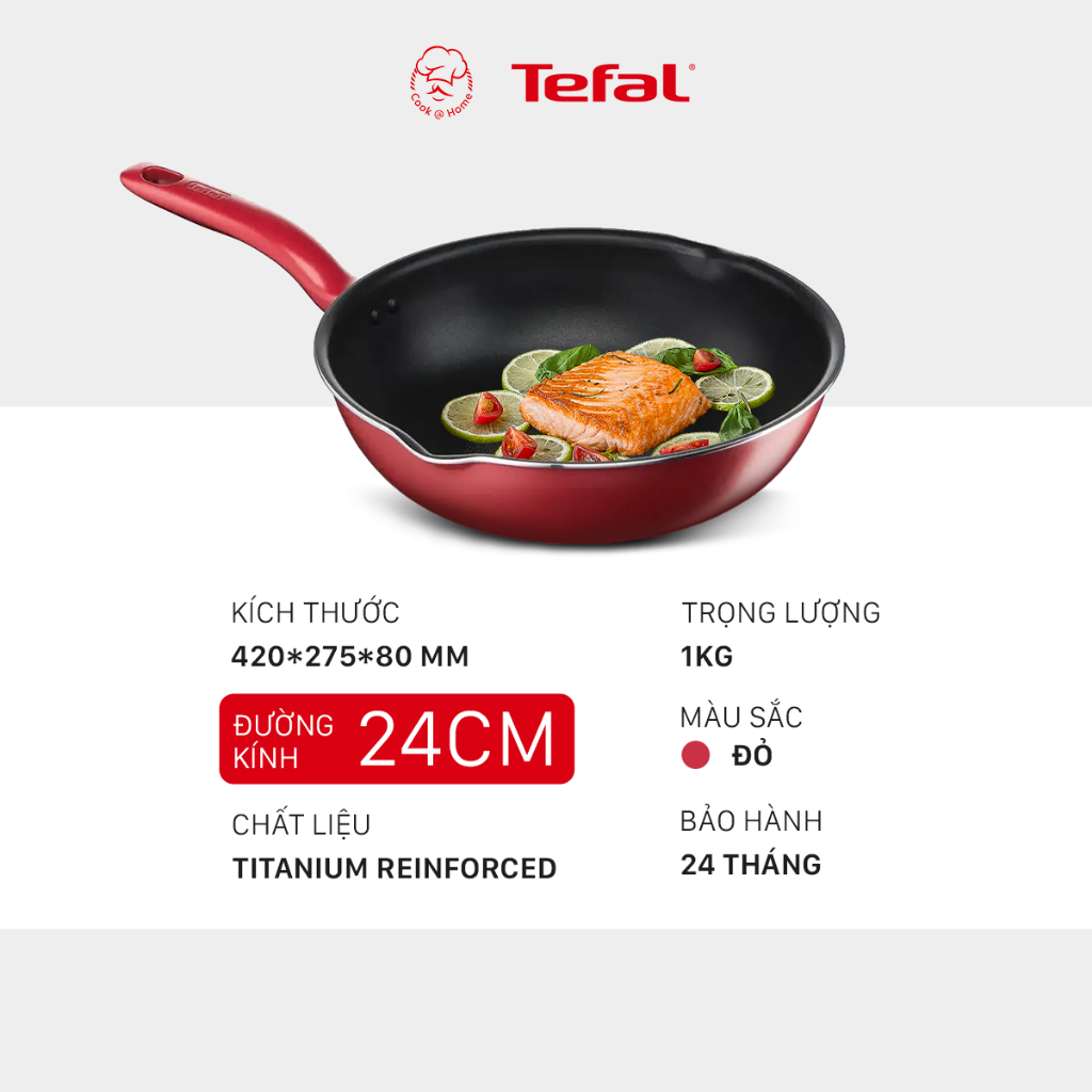 Chảo chống dính sâu lòng Tefal So Chef dùng cho bếp từ size 24, 28cm - Bảo hành 2 năm