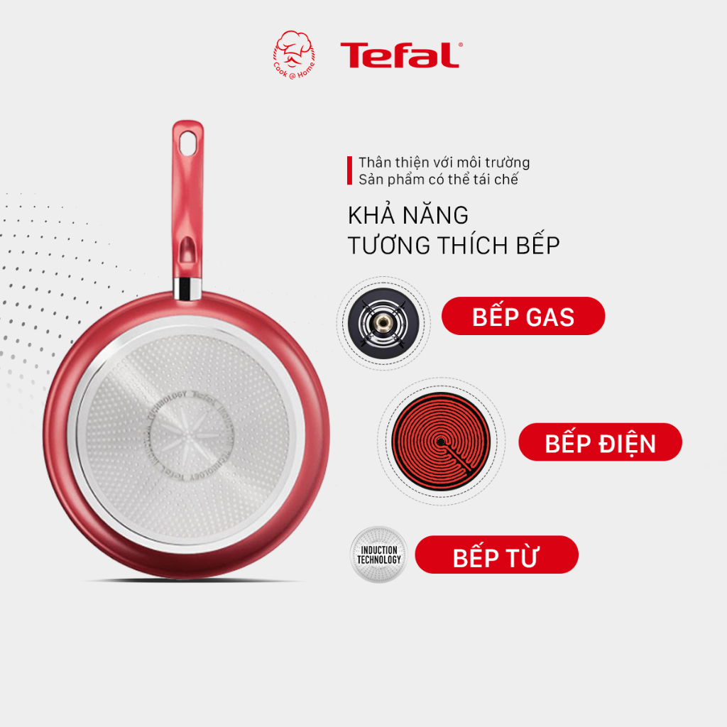 Chảo chống dính sâu lòng Tefal So Chef dùng cho bếp từ size 24, 28cm - Bảo hành 2 năm