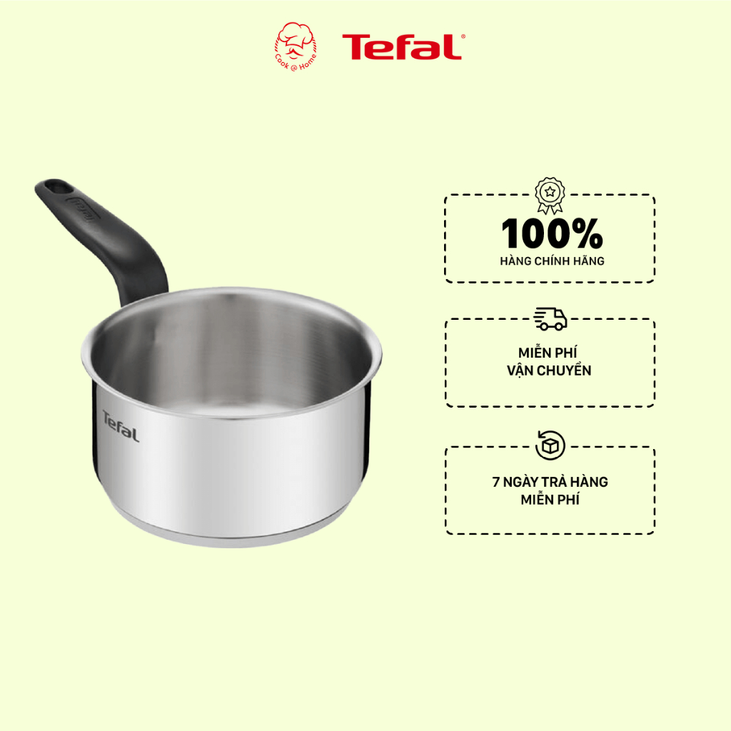 Nồi cán dài, quánh inox Tefal Primary dùng cho bếp từ kích thước 16cm, 18cm - Bảo hành 2 năm