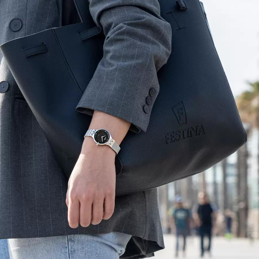 Đồng hồ nữ Festina Watch F20597 mặt kính Cường lực, máy pin, chống nước, dây thép đeo tay cao cấp, chính hãng Thụy Sĩ
