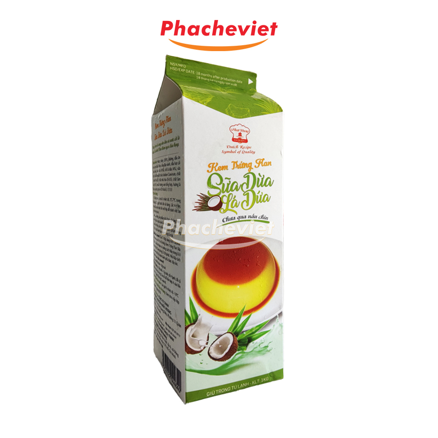 Kem Trứng Flan Sữa Dừa Lá Dứa 1kg