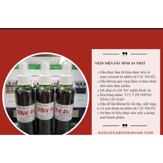 Dầu xoa bóp Bình An .