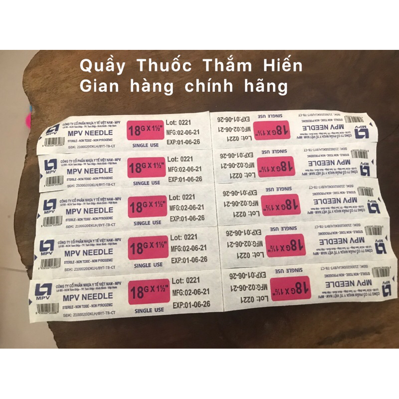 Bơm tiêm tiệt trùng 5ml,10ml,20ml,50ml, kim 18g