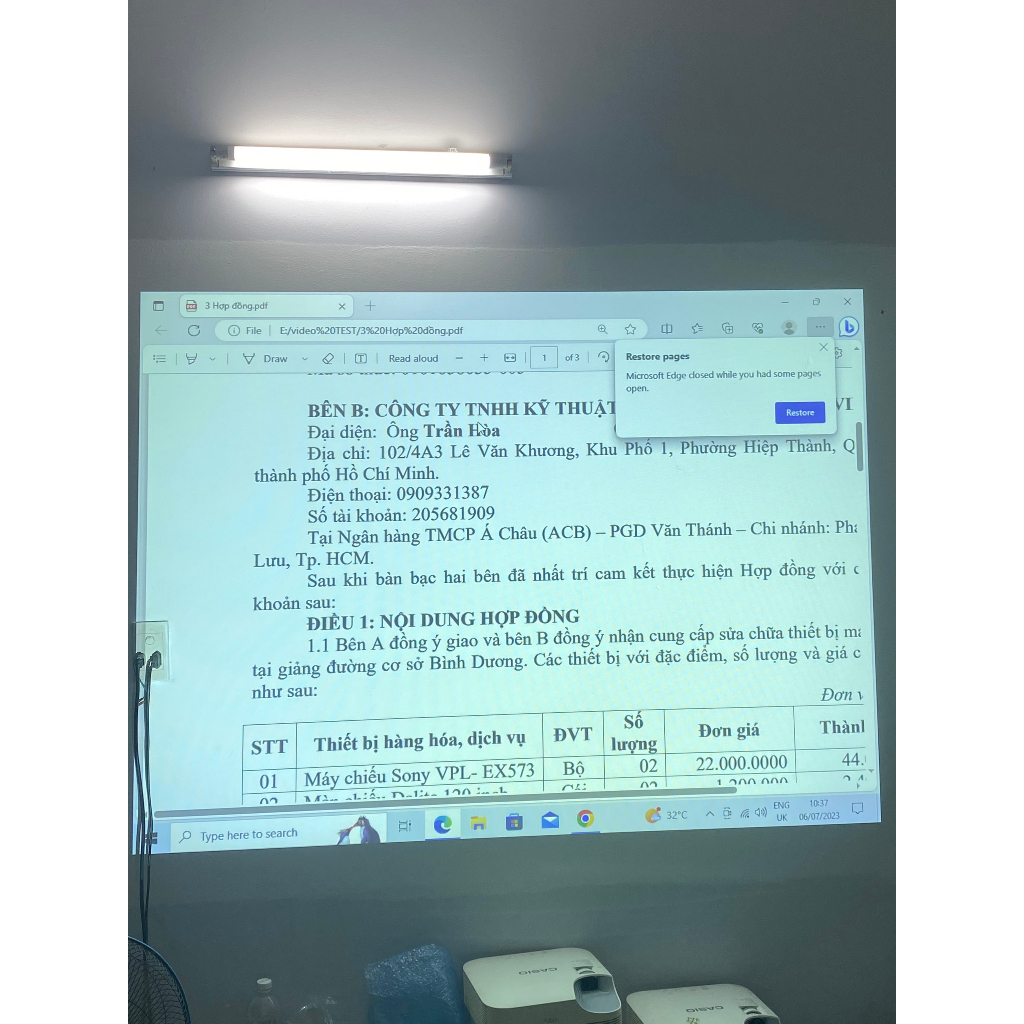 Máy chiếu Led Casio XJ-V1 bảo hành bóng đèn 3 năm