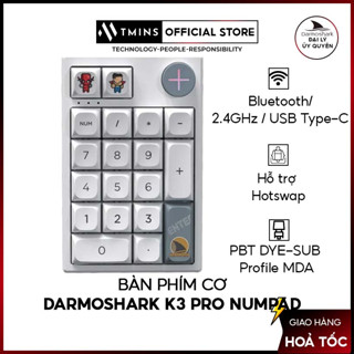   Mã SPHACL9 giảm 7% đơn 500K  Bàn Phím cơ Darmoshark K3 Pro Numpad - Hàng chính hãng 